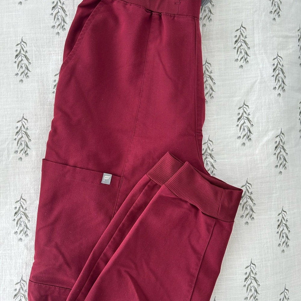 Fabletics Red V-Neck Scrub Set - image 4